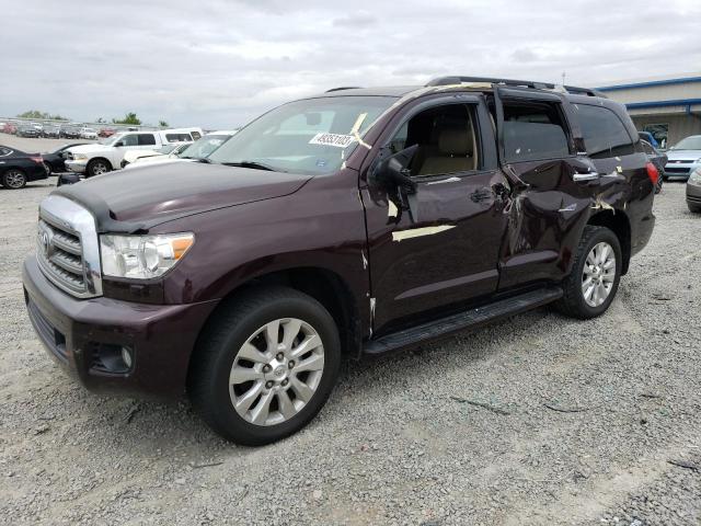 5TDDW5G18ES101836 - 2014 TOYOTA SEQUOIA PLATINUM MAROON photo 1