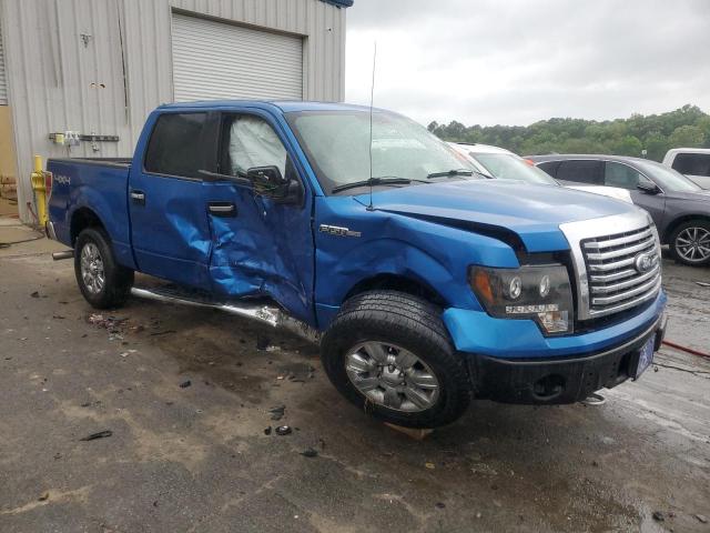 1FTEW1E87AFD63256 - 2010 FORD F150 SUPERCREW BLUE photo 4