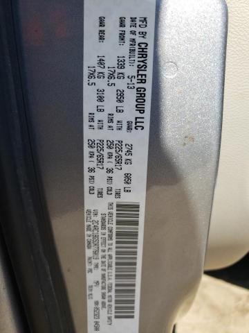 2C4RC1BG5DR776019 - 2013 CHRYSLER TOWN & COU TOURING ვერცხლისფერი ფოტო 14