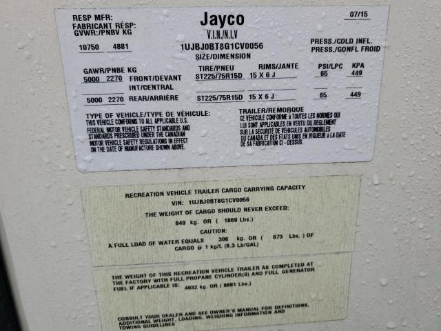 1UJBJ0BT8G1CV0056 - 2016 JAYC EAGLE BEIGE photo 10