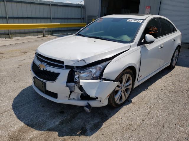 1G1PG5SB3E7209780 - 2014 CHEVROLET CRUZE LTZ WHITE photo 2