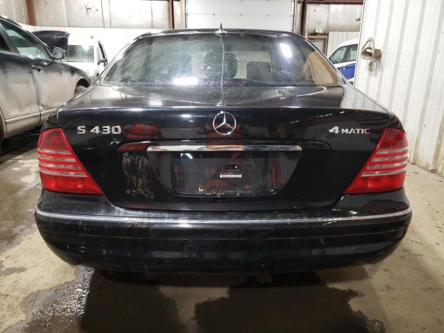 WDBNG83J14A427691 - 2004 MERCEDES-BENZ S 430 4MATIC BLACK photo 6