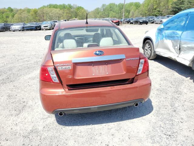 JF1GE60679H511233 - 2009 SUBARU IMPREZA 2.5I PREMIUM ORANGE photo 6