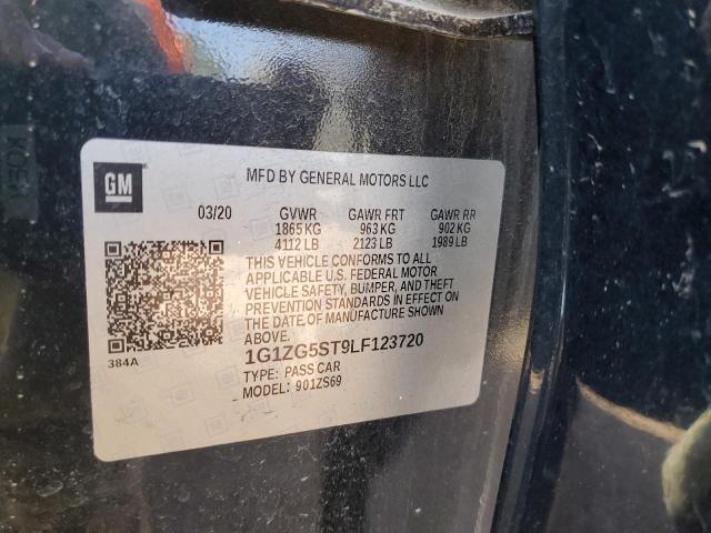 1G1ZG5ST9LF123720 - 2020 CHEVROLET MALIBU RS BLACK photo 12