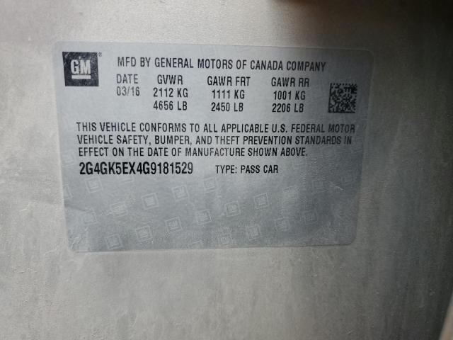 2G4GK5EX4G9181529 - 2016 BUICK REGAL 棕色 照片 12