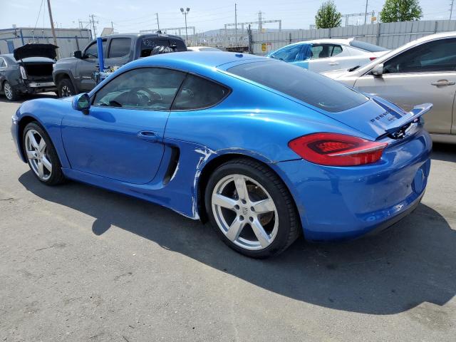 WP0AA2A80GK171606 - 2016 PORSCHE CAYMAN BLUE photo 2