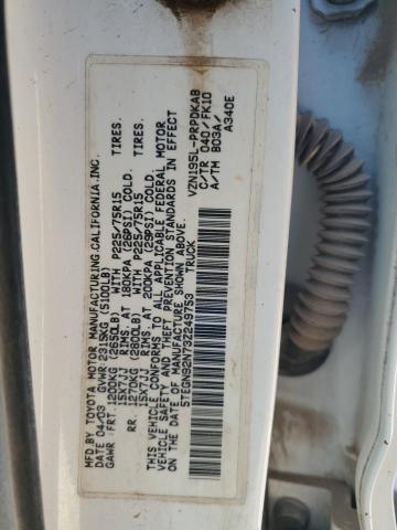 5TEGN92N73Z249753 - 2003 TOYOTA TACOMA DOUBLE CAB PRERUNNER WHITE photo 13