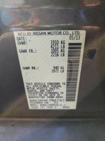 1N4AL3AP5DC293767 - 2013 NISSAN ALTIMA 2.5 GRAY photo 12