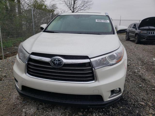 5TDDKRFH1GS342500 - 2016 TOYOTA HIGHLANDER LIMITED WHITE photo 5