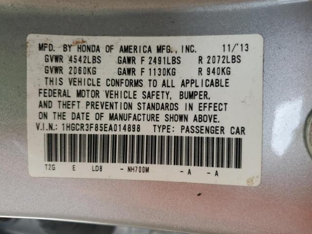 1HGCR3F85EA014898 - 2014 HONDA ACCORD EXL SILVER photo 13