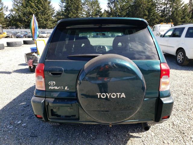 JTEGH20VX26010318 - 2002 TOYOTA RAV4 GREEN photo 6