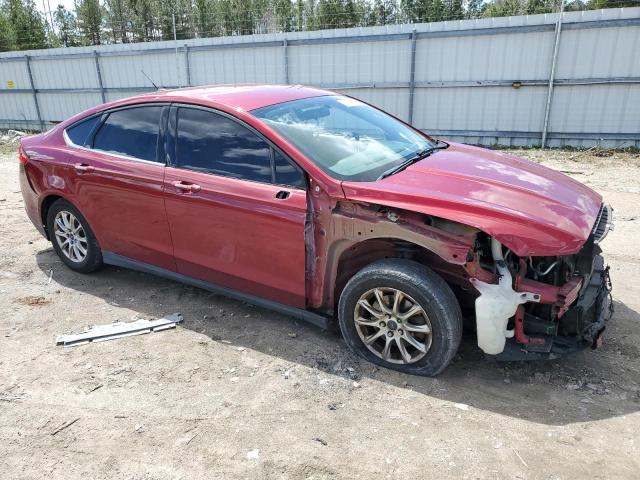 3FA6P0G75FR273636 - 2015 FORD FUSION S RED photo 4