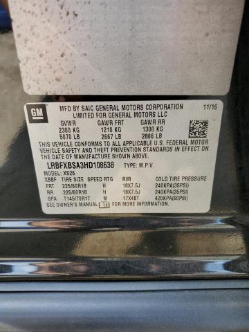 LRBFXBSA3HD108638 - 2017 BUICK ENVISION ESSENCE Siyah fotoğraf 14