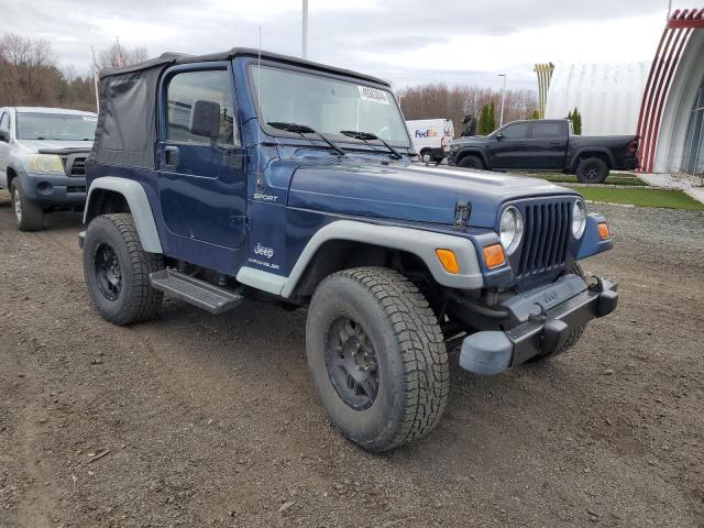 1J4FA49S73P312390 - 2003 JEEP WRANGLER SPORT BLUE photo 4