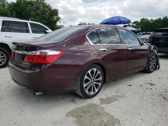 1HGCR2F54EA287752 - 2014 HONDA ACCORD SPORT BURGUNDY photo 3