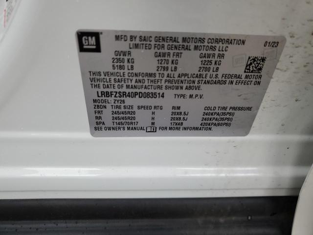 LRBFZSR40PD083514 - 2023 BUICK ENVISION AVENIR WHITE photo 13