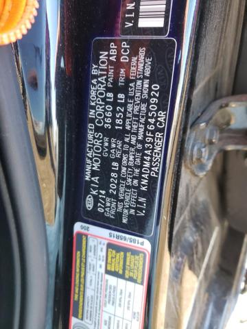 KNADM4A39F6450920 - 2015 KIA RIO LX BLACK photo 12