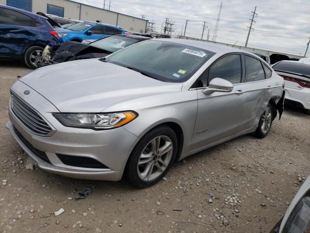 3FA6P0LU9JR119483 - 2018 FORD FUSION SE HYBRID SILVER photo 1