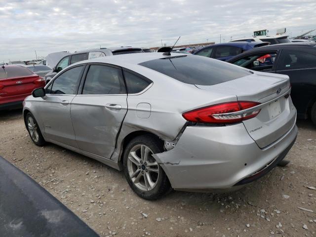 3FA6P0LU9JR119483 - 2018 FORD FUSION SE HYBRID SILVER photo 2