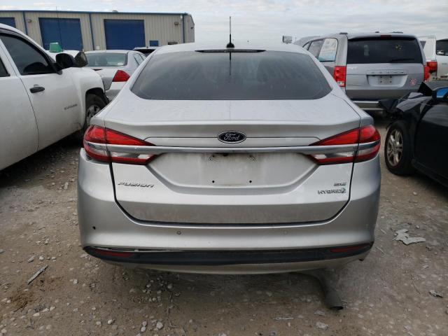 3FA6P0LU9JR119483 - 2018 FORD FUSION SE HYBRID SILVER photo 6