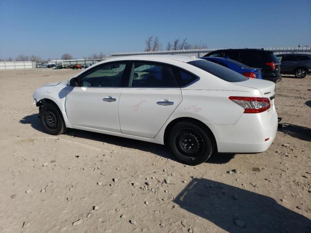 3N1AB7AP9DL610557 - 2013 NISSAN SENTRA S WHITE photo 2