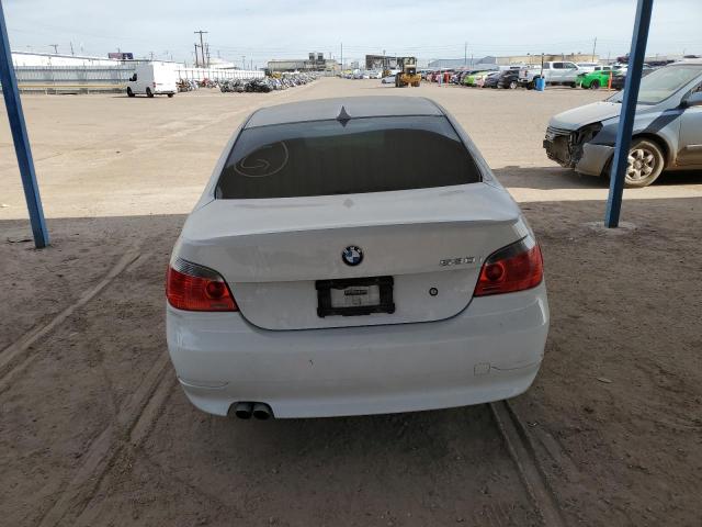 WBANE73507CM45481 - 2007 BMW 530 I WHITE photo 6