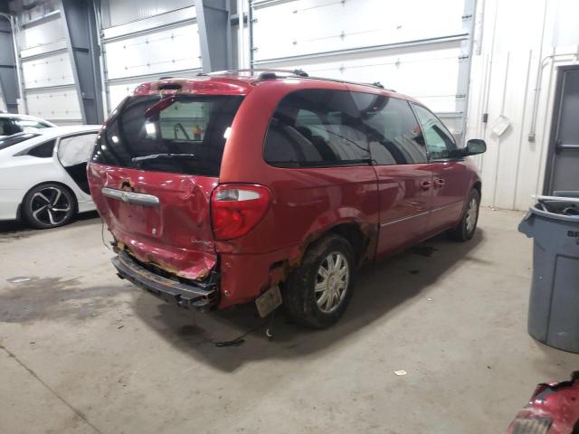 2C4GP64L45R221700 - 2005 CHRYSLER TOWN & COU LIMITED RED photo 3