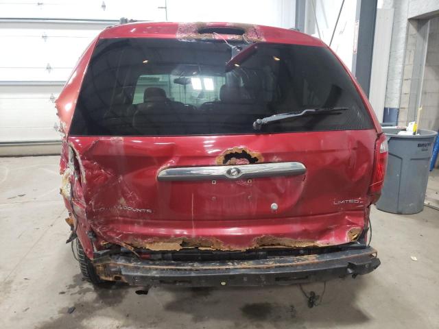 2C4GP64L45R221700 - 2005 CHRYSLER TOWN & COU LIMITED RED photo 6