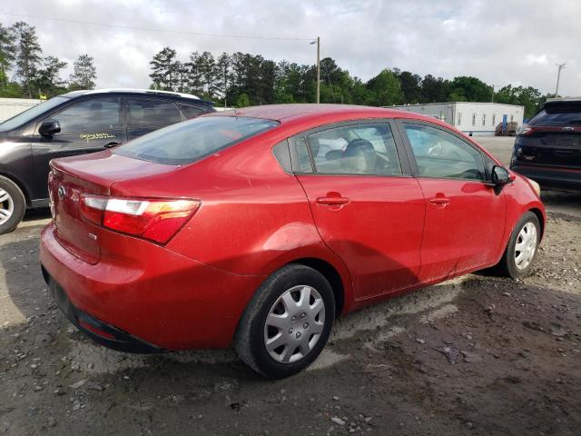 KNADM4A35E6352272 - 2014 KIA RIO LX RED photo 3