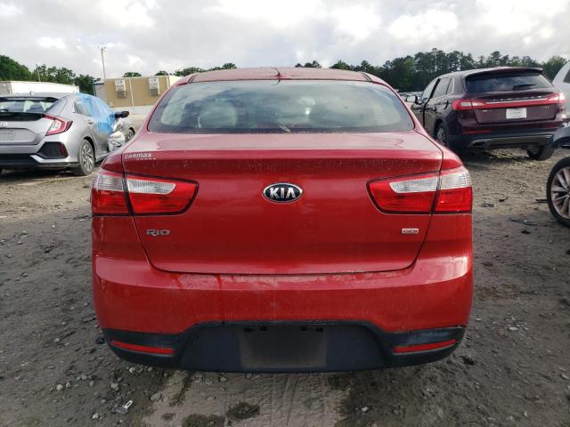 KNADM4A35E6352272 - 2014 KIA RIO LX RED photo 6