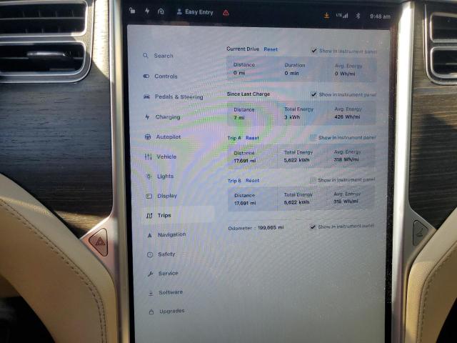 5YJSA1H1XEFP61037 - 2014 TESLA MODEL S ლურჯი ფოტო 9