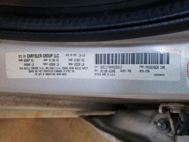 1B3CC1FBXAN235613 - 2010 DODGE AVENGER EXPRESS 银色 照片 12