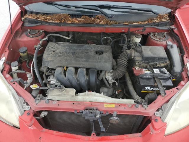 2T1KR32E17C651680 - 2007 TOYOTA COROLLA MA XR RED photo 11