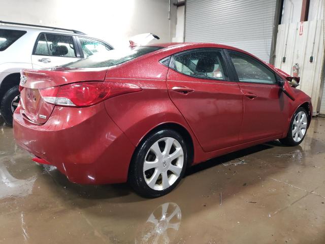 5NPDH4AE9DH284152 - 2013 HYUNDAI ELANTRA GLS RED photo 3