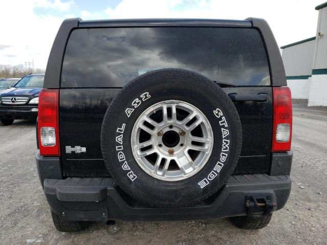 5GTDN13E378250045 - 2007 HUMMER H3 BLACK photo 6