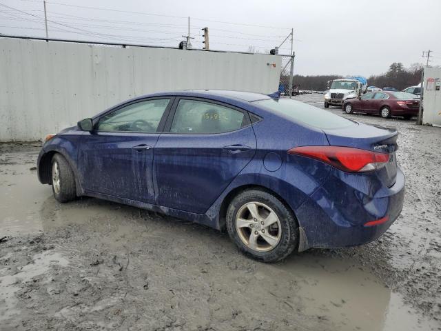 5NPDH4AE3EH519033 - 2014 HYUNDAI ELANTRA SE BLUE photo 2