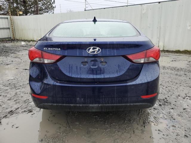 5NPDH4AE3EH519033 - 2014 HYUNDAI ELANTRA SE BLUE photo 6