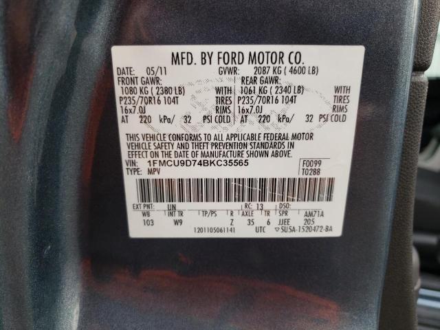 1FMCU9D74BKC35565 - 2011 FORD ESCAPE XLT BLUE photo 13