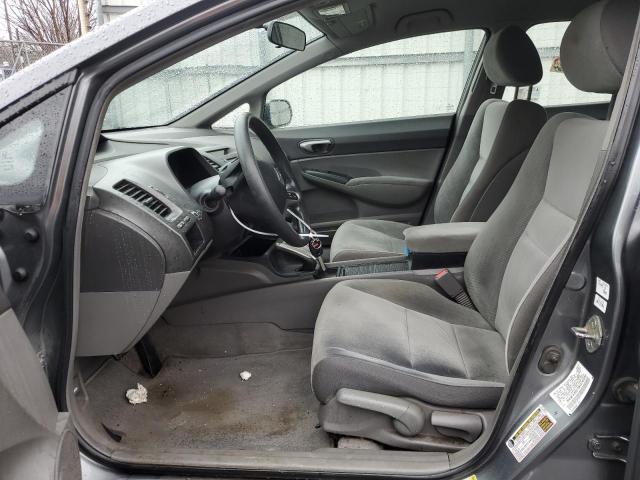 2HGFA16579H370209 - 2009 HONDA CIVIC LX GRAY photo 7