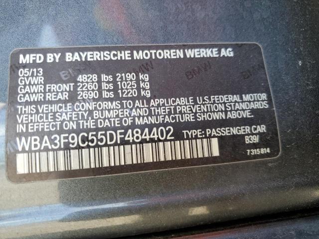 WBA3F9C55DF484402 - 2013 BMW ACTIVEHYBR CHARCOAL photo 12