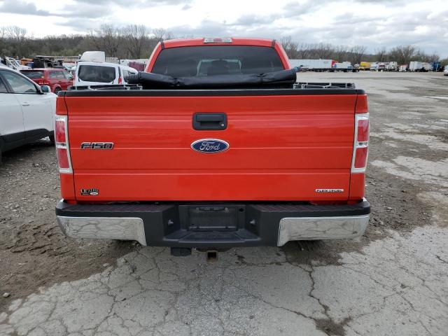 1FTEX1CMXBFC72707 - 2011 FORD F150 SUPER CAB RED photo 6