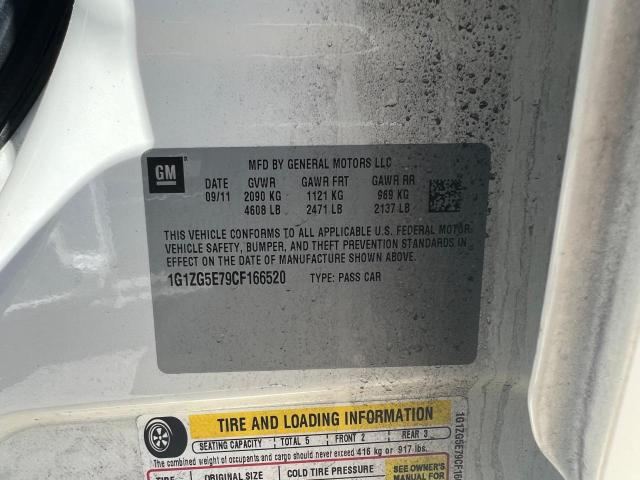 1G1ZG5E79CF166520 - 2012 CHEVROLET MALIBU LTZ Blanc photo 10