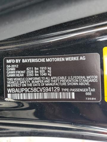 WBAUP9C58CVS94129 - 2012 BMW 128 I BLACK photo 12