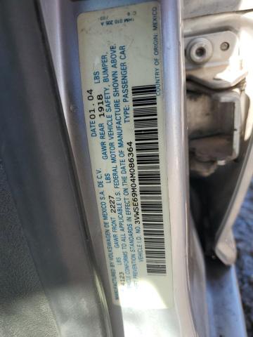 3VWSE69M04M086364 - 2004 VOLKSWAGEN JETTA GLS SILVER photo 12