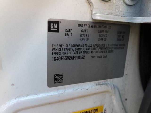 1G4GE5GV2AF298592 - 2010 BUICK LACROSSE CXS Ağ foto 12