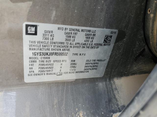 1GYS3UKJ8FR599502 - 2015 CADILLAC ESCALADE ESV PLATINUM ყავისფერი ფოტო 13