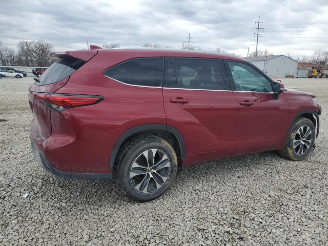 5TDHZRAHXMS050456 - 2021 TOYOTA HIGHLANDER XLE 栗色 照片 3