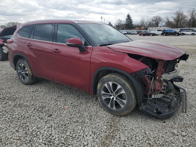 5TDHZRAHXMS050456 - 2021 TOYOTA HIGHLANDER XLE 栗色 照片 4