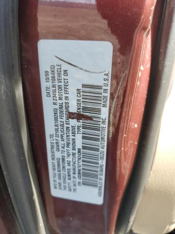 4S3BH6757Y7624399 - 2000 SUBARU LEGACY OUTBACK AWP 勃艮第红 照片 12