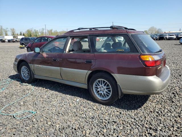 4S3BH6757Y7624399 - 2000 SUBARU LEGACY OUTBACK AWP 勃艮第红 照片 2